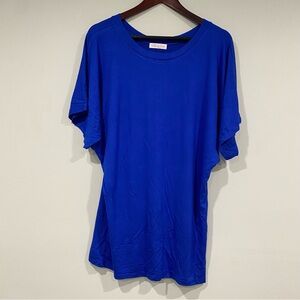 Free to Live Blue Dolman Sleeve Scoop Neck Tee Women's XL